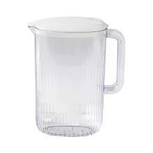 2L Clear Acrylic Water Pitcher – Leak-Proof Fridge Jug with Lid & Spout, Wide Mouth for Fruit Infusion, Compatible with Home Dining & Iced Drinks