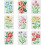 Flower Art Stencils and Templates (9 Count) 1