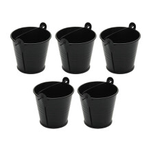 Galvanized Metal Ice Bucket with Handle 5 pcs