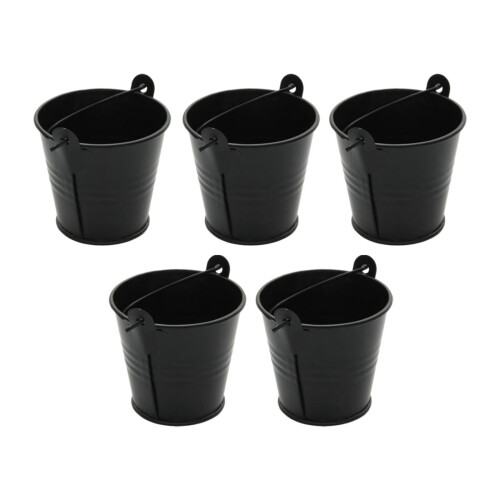 Galvanized Metal Ice Bucket with Handle 5 pcs