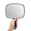 Hand Mirror, Large Black Handheld Mirror with Handle, 7.4" W x 10.3" L 1