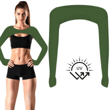 Cooling Shawl Arm Sleeves, Sun Protection Women's Crop Tops for Golfing,Riding,Driving