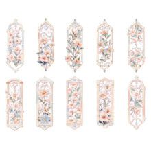 10 Unique Floral Bookmarks – Handmade Transparent Flower Collection, Gift for Book Lovers, Birthday Present, Decorative Reading Accessories for Men