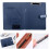 Blue Padfolio Faux Leather Multi-function Portfolio with 1