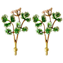 Vintage Bird Shaped Decorative Wall Hooks Rack Hangers for Hanging Clothes Coats Towels Keys Hats, 2 Pack Antique Metal Mounted Wall Hook