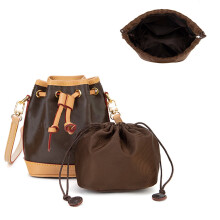 Purse Organizer Insert for Bucket Bag Nylon Drawstring