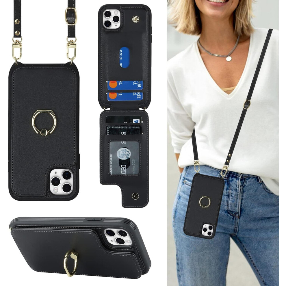 Iphone 11 Pro Max Wallet Case With Card Holder Kickstand 971050729930