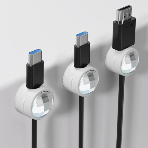 3-Pack Cable Organizer Clips, Premium Desktop Cord Management System for Charging Cables, Neat Workspace Solution