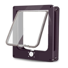 4-Way Locking Weatherproof Cat Door (11.6"x10"), Compatible with Cats/Dogs