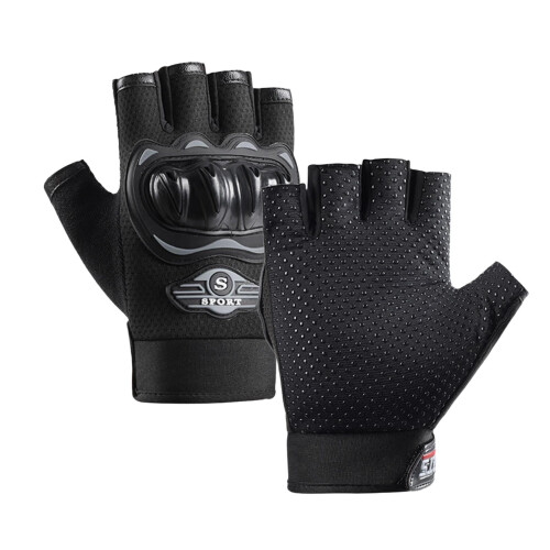 Men's Outdoor Fingerless Gloves Gray