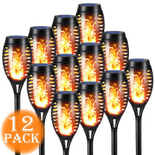 Solar Lights Outdoor Decoration with Flickering Flame, 6 Pack LED Solar Torch Lamps for Garden, Pathway, Patio, Lawn, Walkway, Yard Decor
