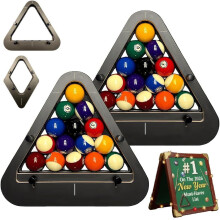 Bitman-Rack 8-Ball PRO Precision Billiard Rack – Machined Wood Triangle, Tight Rack Tool for Standard Tables, Compatible with All Pool Tables