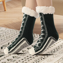 Non-Slip Slipper Socks for Women – Warm, Fuzzy, Fleece-Lined with Grippers, Cozy Home/Reading/Sleeping Socks