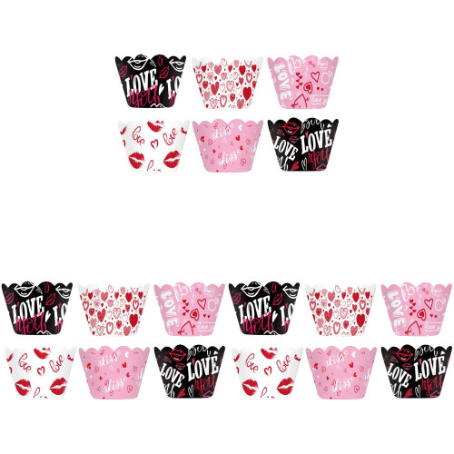 Valentine's Day Cupcake Liners Love Heart Theme 18PCS
