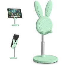 Adjustable Rabbit Phone Stand for Desk, Compatible with All Phones & Tablets (4-10"), Green