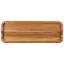 Wooden Serving Tray for Home Restaurants and Coffee Shops - 28x10.5x1.5cm