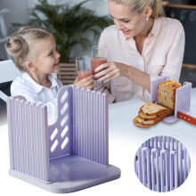 Clearance Bread Slicer Guide for Homemade Bread, Bagels, Cakes – Easy to Use & Clean, Compatible with Household Splitters