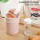 Home Office Waste Bin Small Trash Can Mini Desktop Garbage Basket Roll with Lid 2
