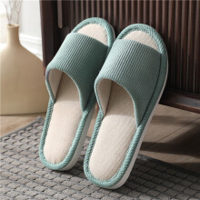Willtoo Linen Slippers Woman Home Couple Indoor Mute Four Seasons Orthopedic Cotton and Linen Parent Slippers