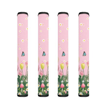 Anti-skid Refrigerator Door Handle Covers, Washable Soft Sleeve for Fridge/Oven Handles, 4 PCS (Butterfly/Tulip/Daisy/Mushroom, Pink)