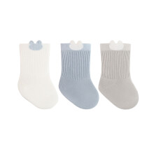 Toddler Baby Socks Ankle Comfy Cotton Socks for Girls and Boys Blue 0-1 Years