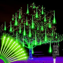 LED Meteor Shower Icicle Lights 12 inch 10 Tubes 240 LEDs