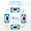 Pulsoksymeter for barn med USB-C-lading, blå 3