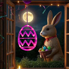 Wall Hangs,Easter Glow In The Dark Egg Decorative Hanging Ornament Atmosphere Light