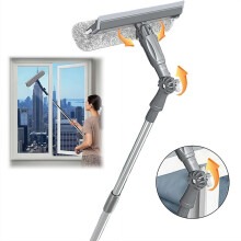 Adjustable Long Handle Window Cleaning Brush for Glass, Shower, Mirrors, Cars & Walls – Compatible with Standard Poles