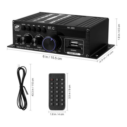 ITSELFER wireless stereo audio amplifier home car 2