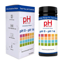 Universal pH Test Strips 0-14, 100 Count - High Accuracy Acid-Base Testing for Water, Saliva, Urine - Home & Laboratory Use