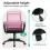 Mesh Office Chair with Arms Adjustable Height Pink 6