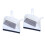 FRCOLOR kitchen broom and dustpan set white2pieces 4