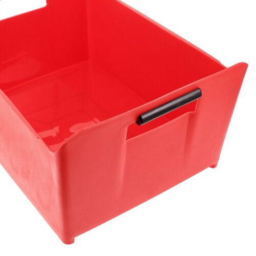Balde de plástico portátil vermelho para bebidas (9,84 polegadas) 2