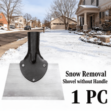 Snow Removal Shovel with Manganese Steel Head, Rust-Inhibiting Coating, Lightweight & Compact – Compatible with Yard/Garden Work