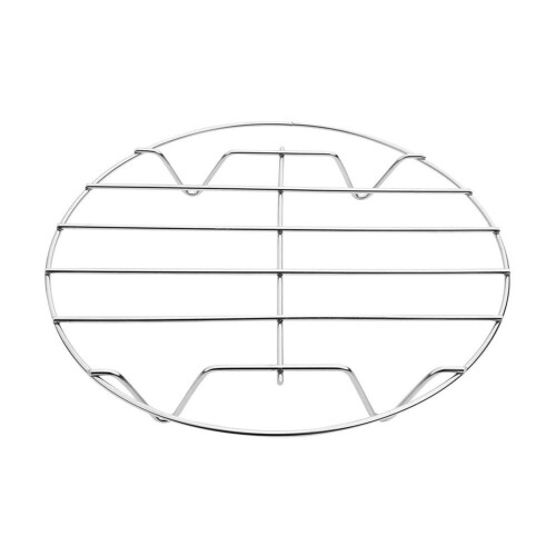 Grille de cuisson ronde en acier inoxydable avec support