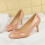 Women's Bowknot Round Toe Pumps Slim Heels 1