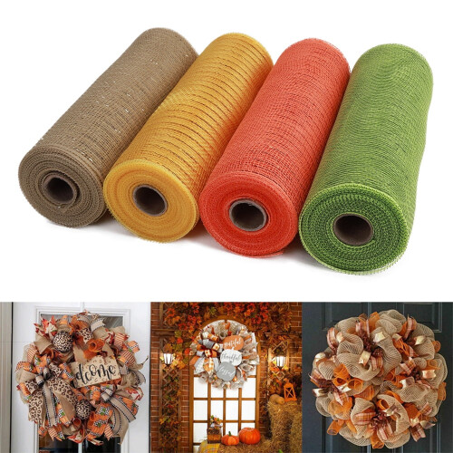 Påskdekorationsnätband 25 cm x 9 meter 4-pack