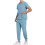 Σετ Ανδρικών Παντελονιών Scrubs με V-Neck και Ελαστικό Μπλούζα σε Ίσια Στενή Γραμμή 1