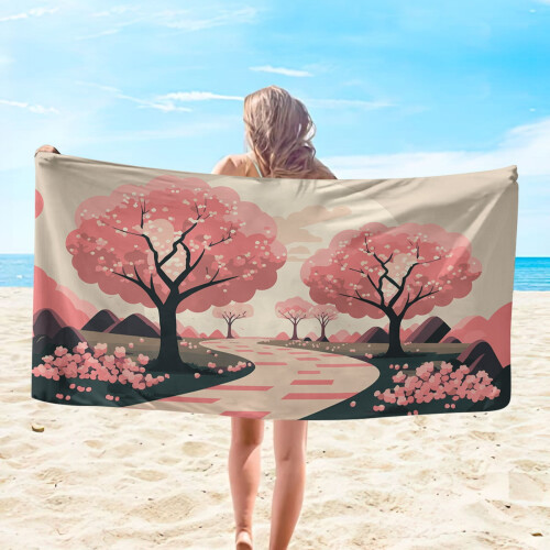 Toalha de praia sem areia para mulheres e homens, 76 x 152 cm (30 x 60 polegadas).