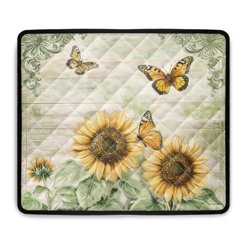 Κάλυμμα σκόνης πλυντηρίου ρούχων Sunflower Butterfly Mat24x19,7