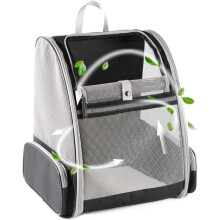 Bubble Backpack Djurbur för Katter och Hundar Svart