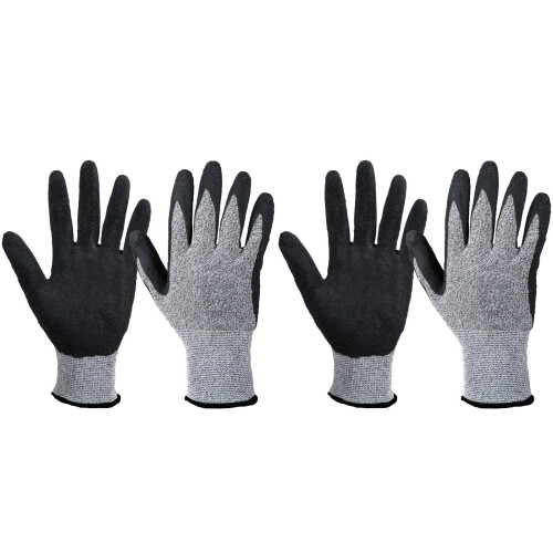 Heat and Cut Resistant Work Gloves Silicone Coated Grey 2