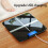 Fiberglass LED Bathroom Scale Black 400 lb 5