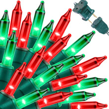 Christmas String Lights Red Green 200-Light 39.2ft