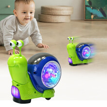 Electronic Crawling Snail Toy with Music and Lights 1 pc