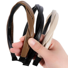 Non-slip Leather Headbands for Women, Boho Braided, 3 pcs