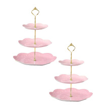 3-Tier Dessert Stand Plastic 2 Pieces