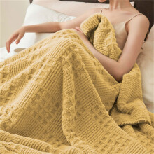 Pryess 71"x79" Taffeta Velvet Throw Blanket – Soft, Warm, All-Season Nap & Lounging Cover, Polyester Fiber Yellow, Clearance!