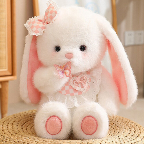 Bear Cuddle Pillow Fleece 16 Inch White